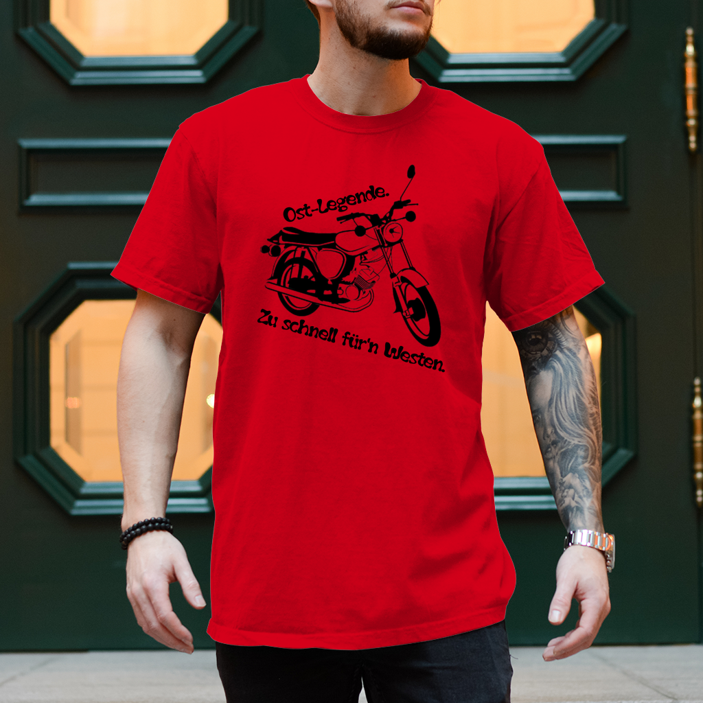 Herren T-Shirt Ossi-Legende Shirt – Kultiges Moped-Design für echte Ost-Originale