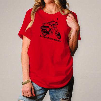 Damen T-Shirt Ossi-Legende Shirt – Kultiges Moped-Design für echte Ost-Originale