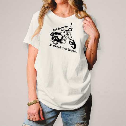 Damen T-Shirt Ossi-Legende Shirt – Kultiges Moped-Design für echte Ost-Originale
