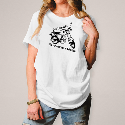 Damen T-Shirt Ossi-Legende Shirt – Kultiges Moped-Design für echte Ost-Originale