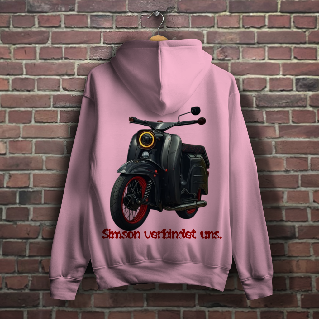 Damen Simson Hoodie – Egal was du fährst / Simson verbindet uns.