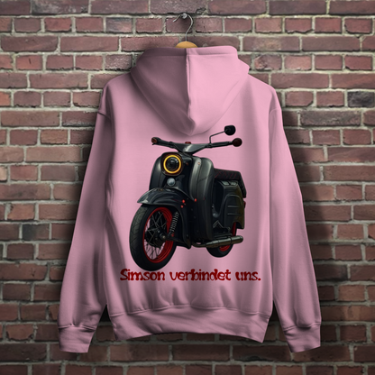 Damen Simson Hoodie – Egal was du fährst / Simson verbindet uns.