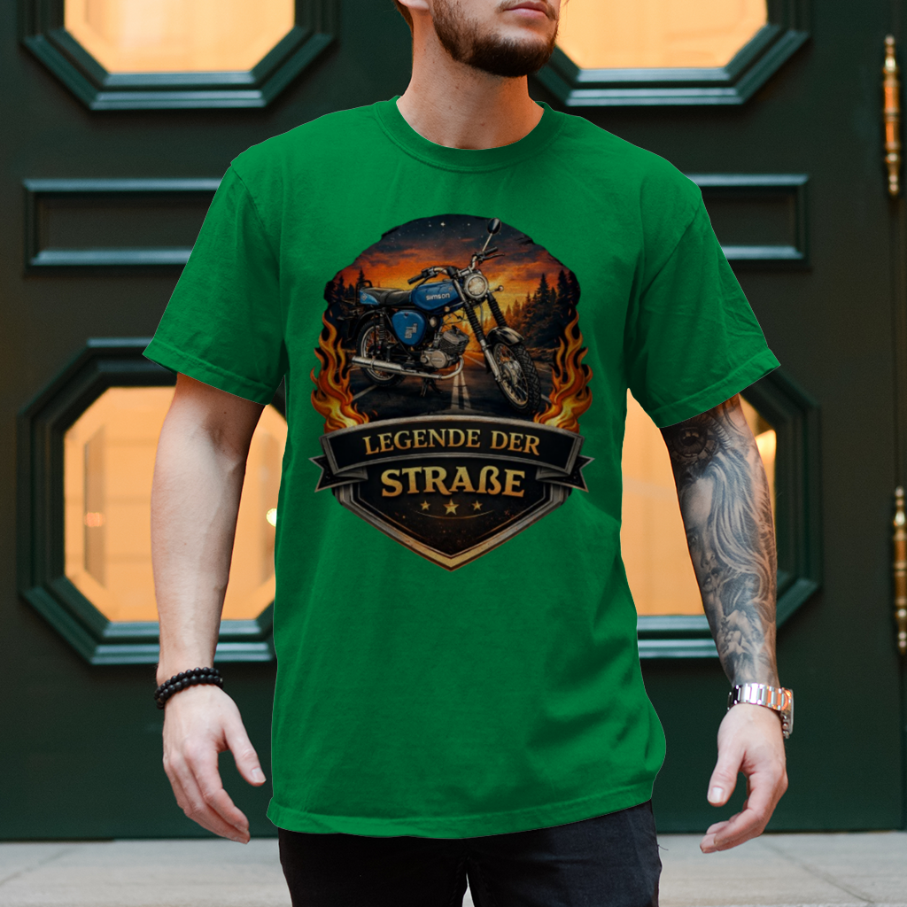 Herren T-Shirt „Legende der Straße“ – Simson Design