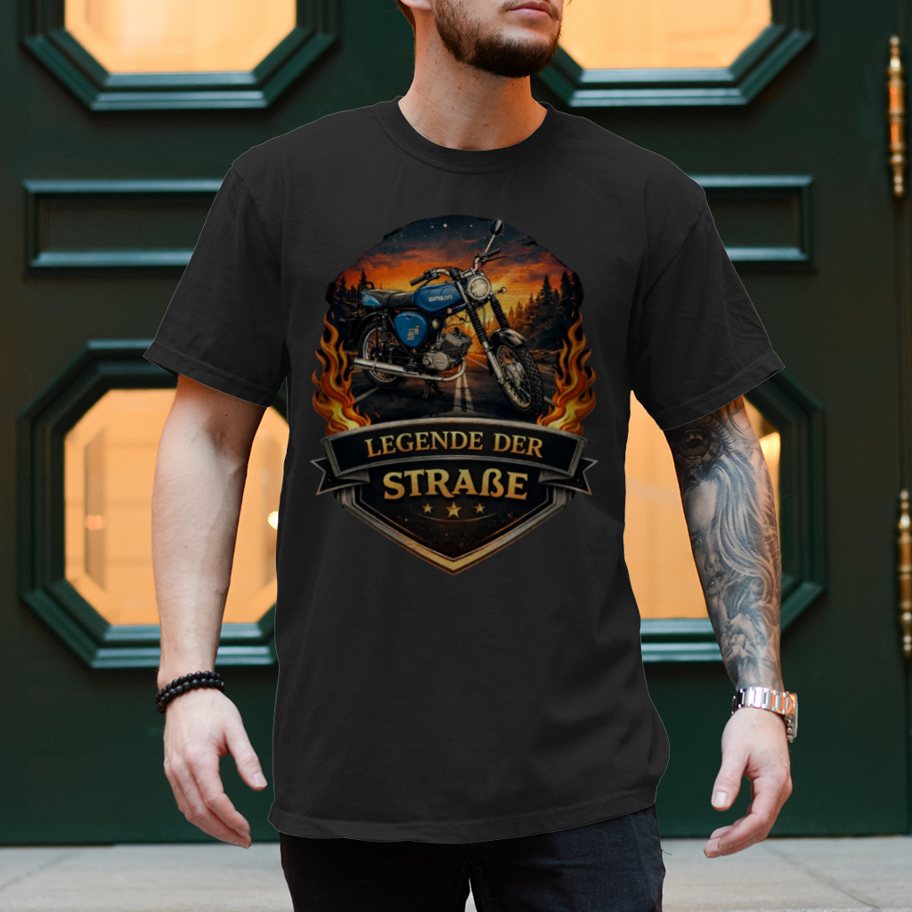 Herren T-Shirt „Legende der Straße“ – Simson Design