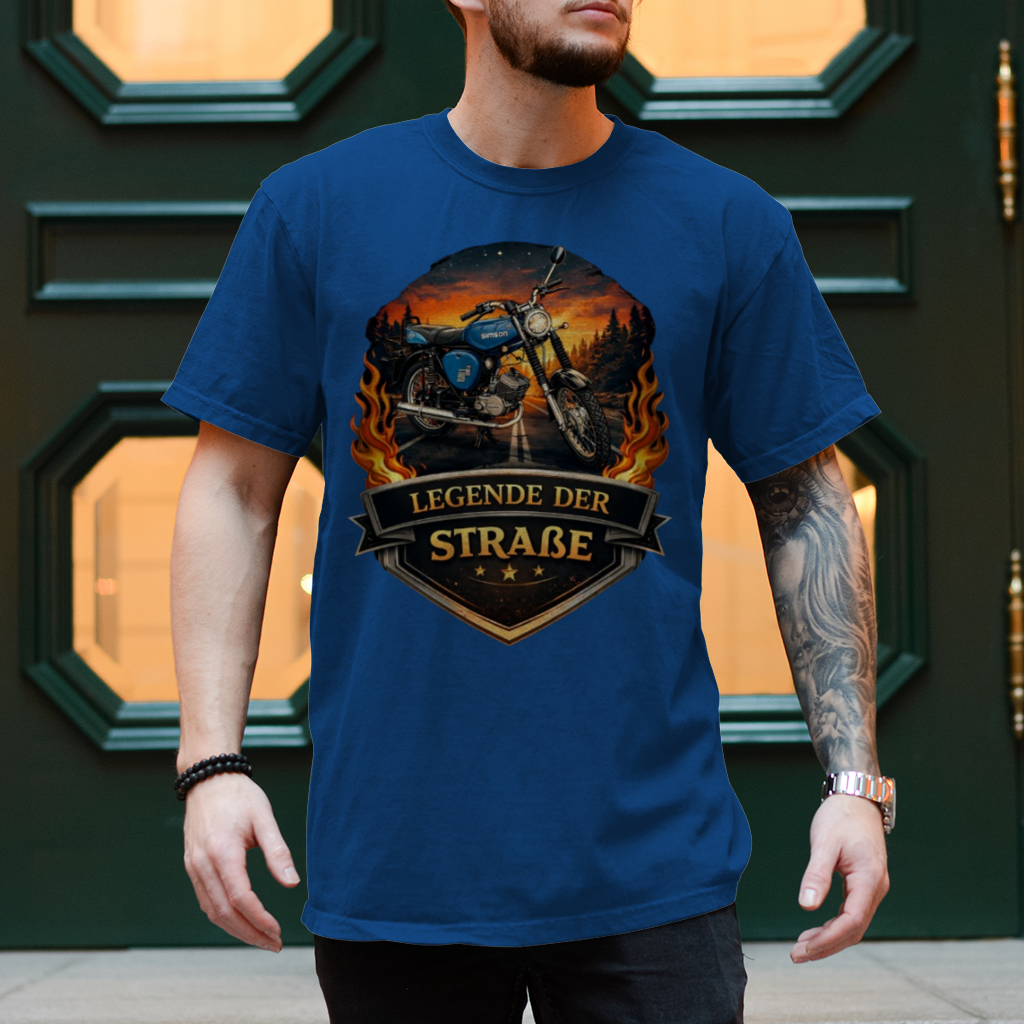 Herren T-Shirt „Legende der Straße“ – Simson Design