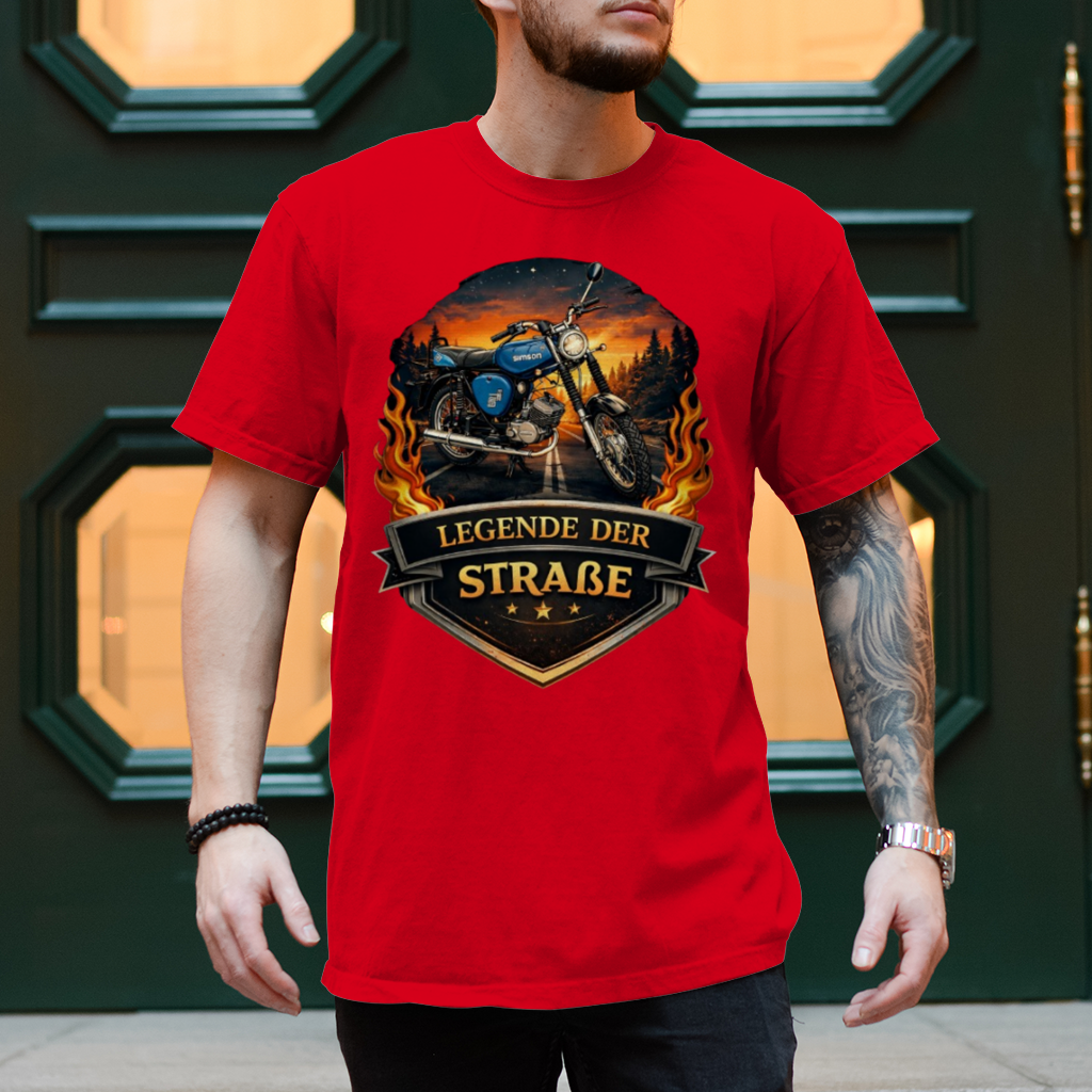 Herren T-Shirt „Legende der Straße“ – Simson Design