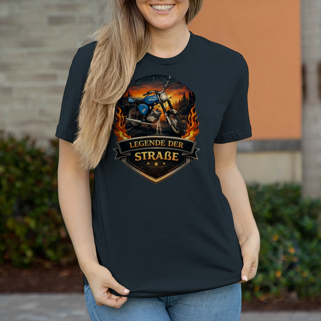 Damen T-Shirt „Legende der Straße“ – Simson Design