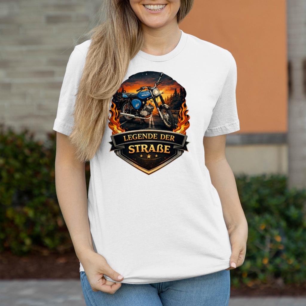 Damen T-Shirt „Legende der Straße“ – Simson Design