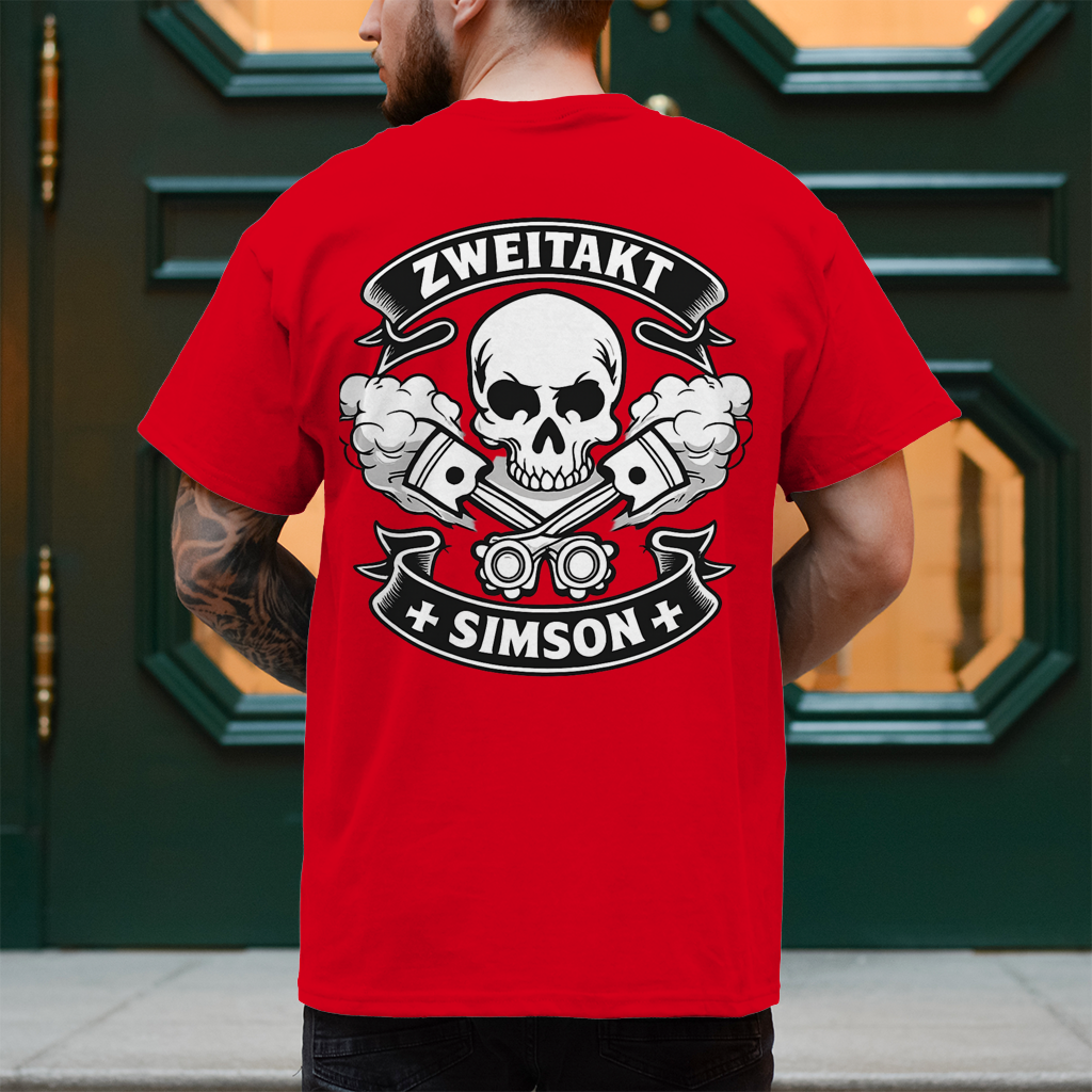 Herren T-Shirt Zweitakt. Rauch. Legende.