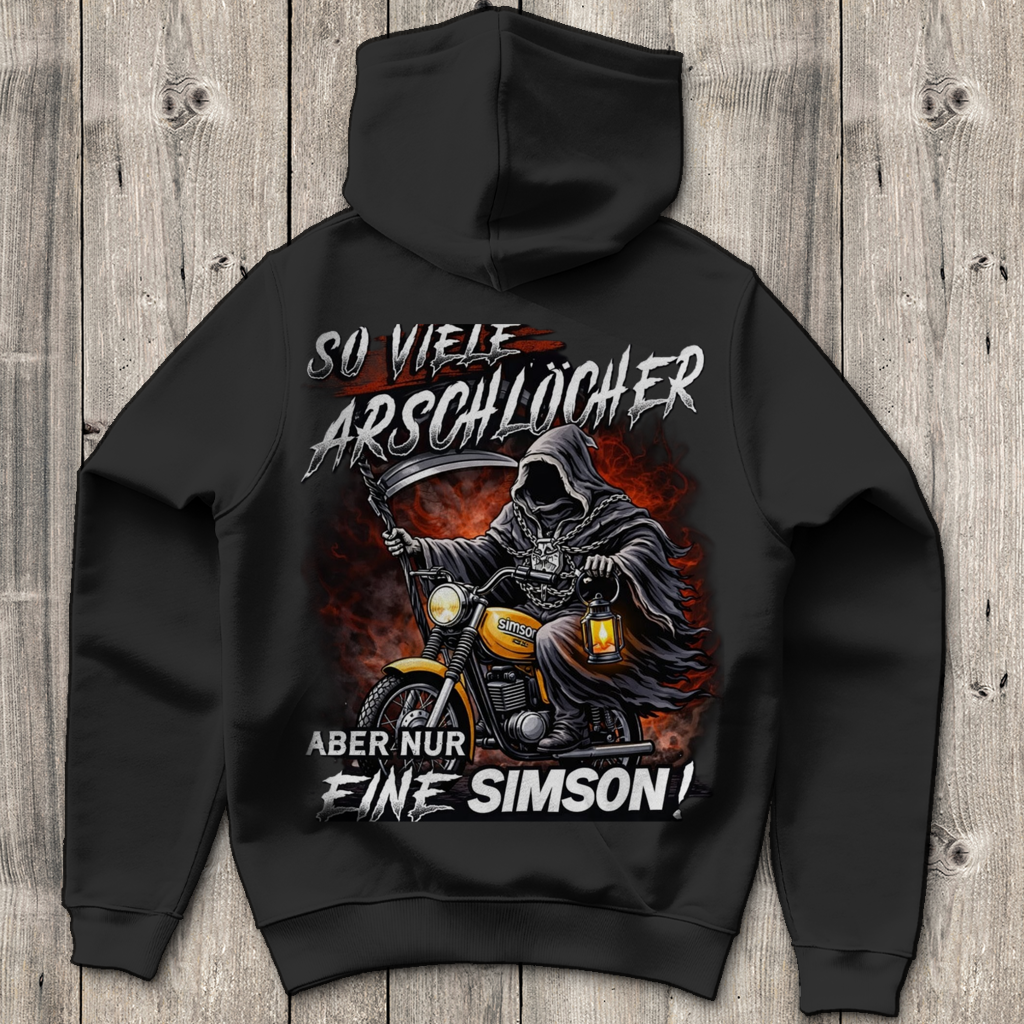 Herren Hoodie „So viele Arschlöcher – aber nur eine Simson“