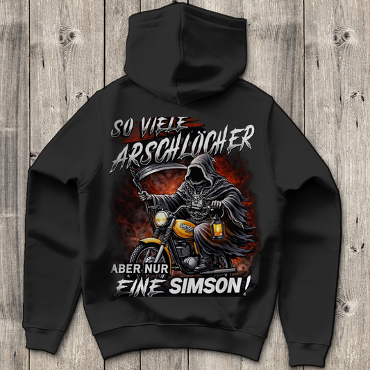 Herren Hoodie „So viele Arschlöcher – aber nur eine Simson“