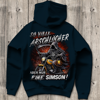 Herren Hoodie „So viele Arschlöcher – aber nur eine Simson“