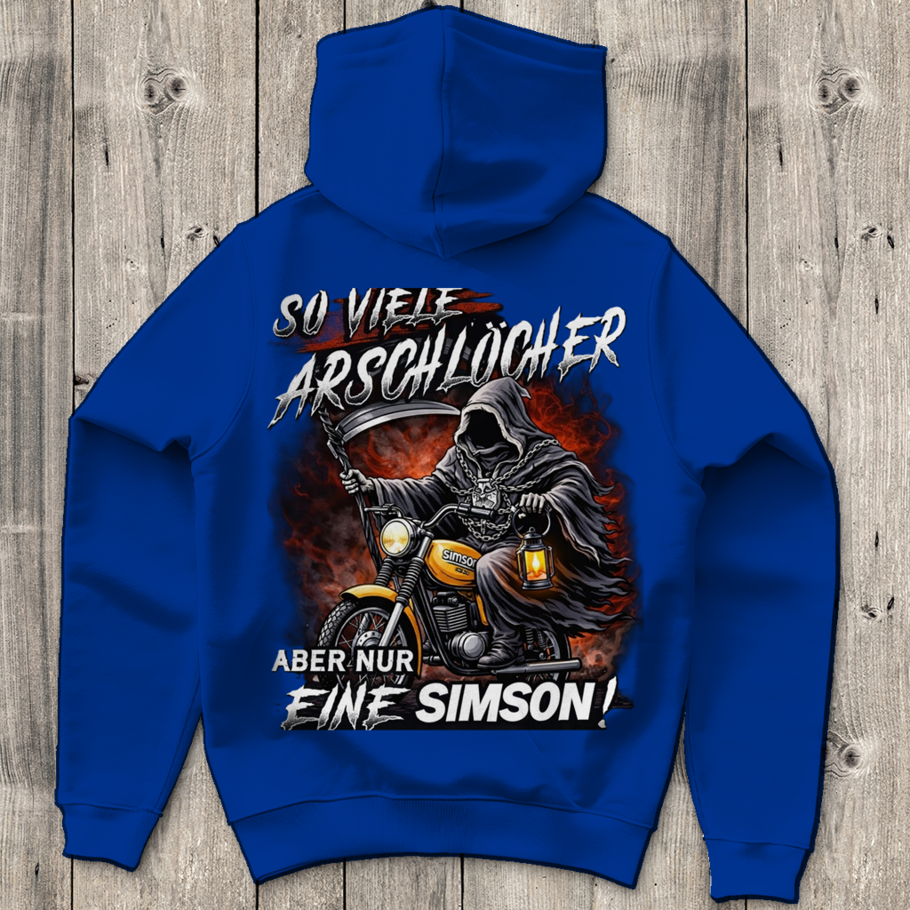 Herren Hoodie „So viele Arschlöcher – aber nur eine Simson“