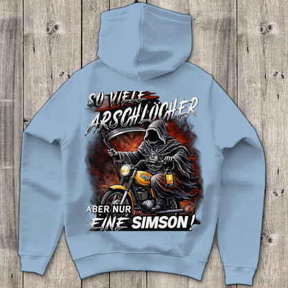 Herren Hoodie „So viele Arschlöcher – aber nur eine Simson“