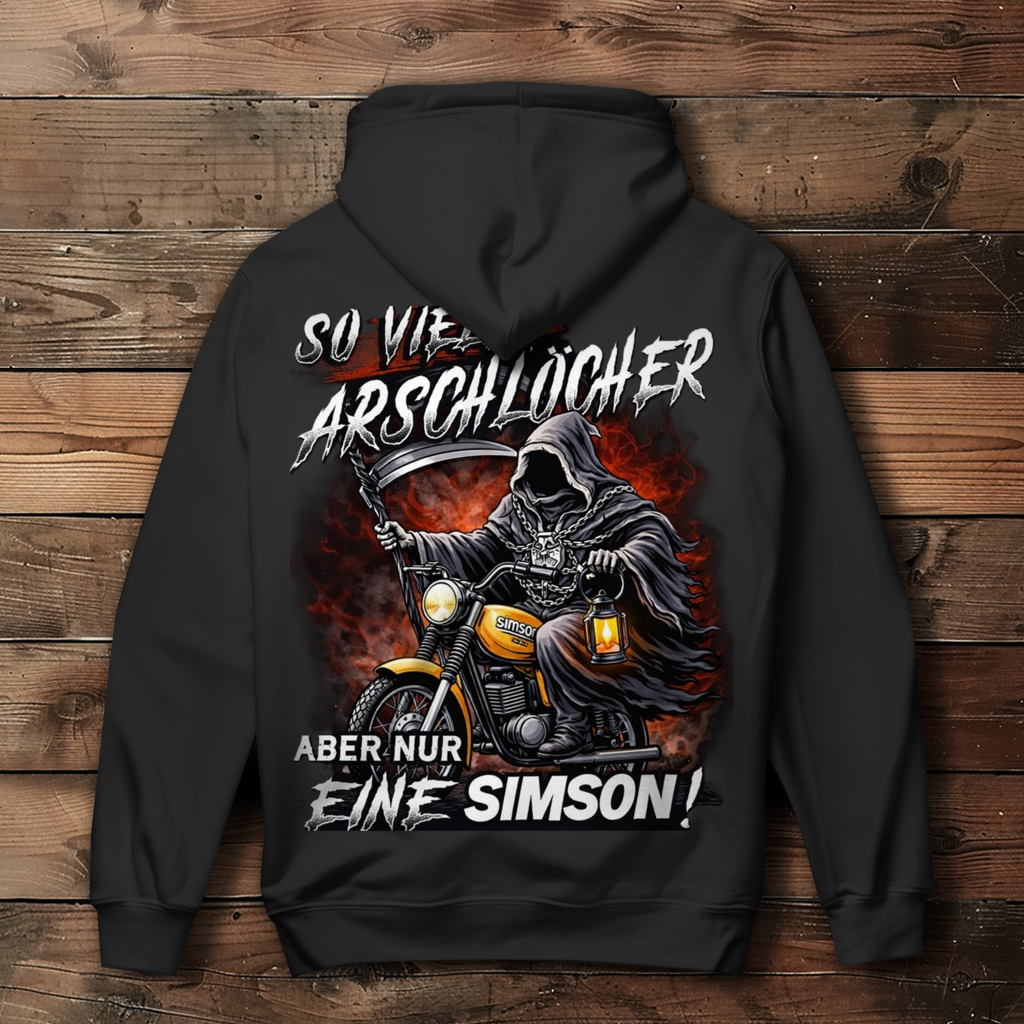 Damen Hoodie „So viele Arschlöcher – aber nur eine Simson“