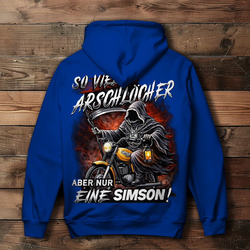 Damen Hoodie „So viele Arschlöcher – aber nur eine Simson“