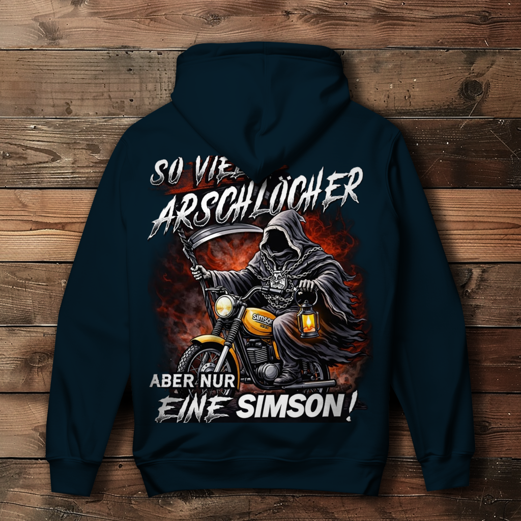 Damen Hoodie „So viele Arschlöcher – aber nur eine Simson“