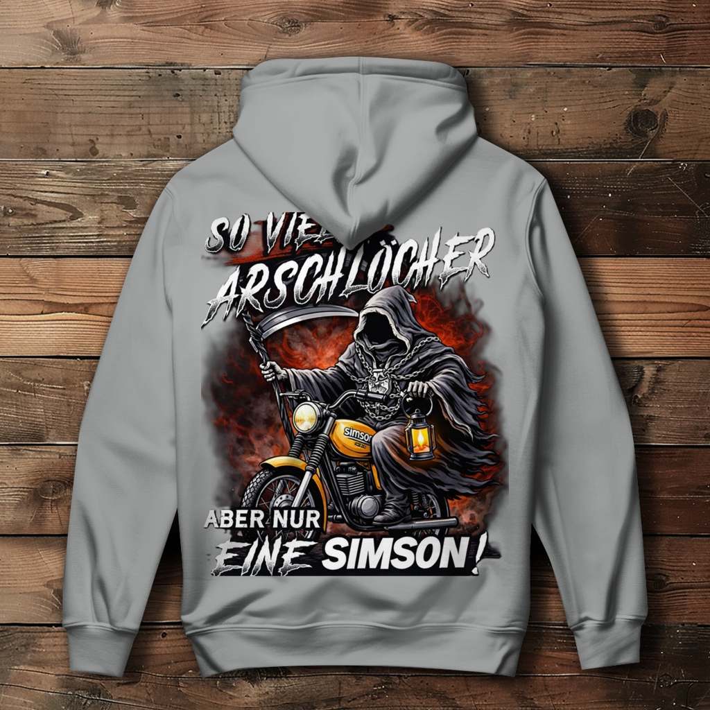 Damen Hoodie „So viele Arschlöcher – aber nur eine Simson“