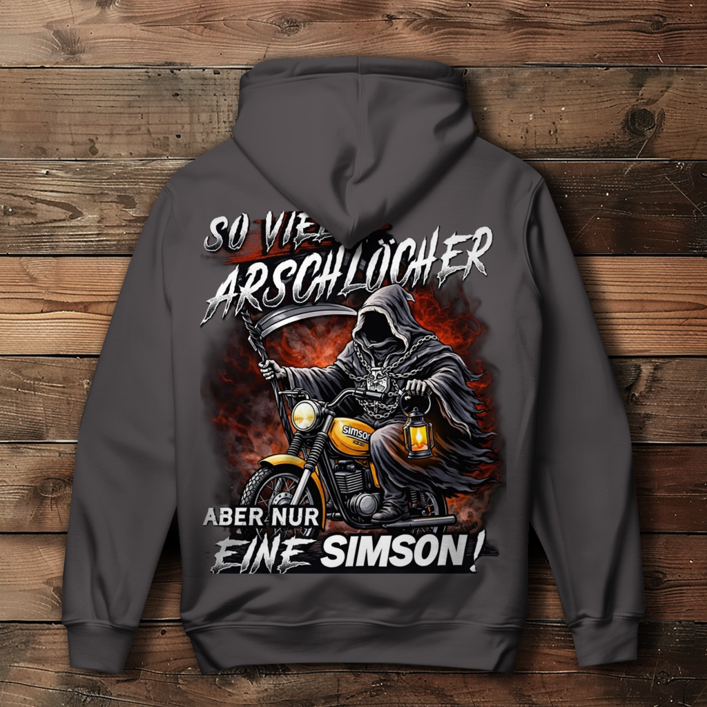 Damen Hoodie „So viele Arschlöcher – aber nur eine Simson“