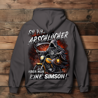 Damen Hoodie „So viele Arschlöcher – aber nur eine Simson“