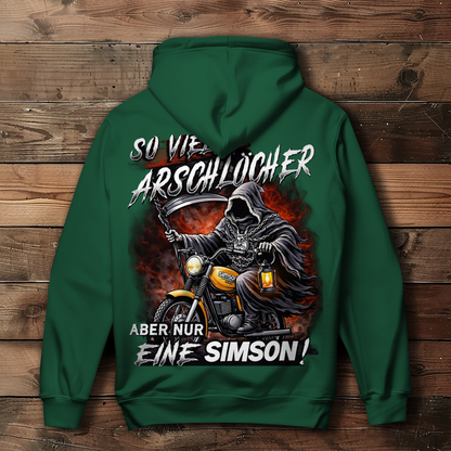 Damen Hoodie „So viele Arschlöcher – aber nur eine Simson“