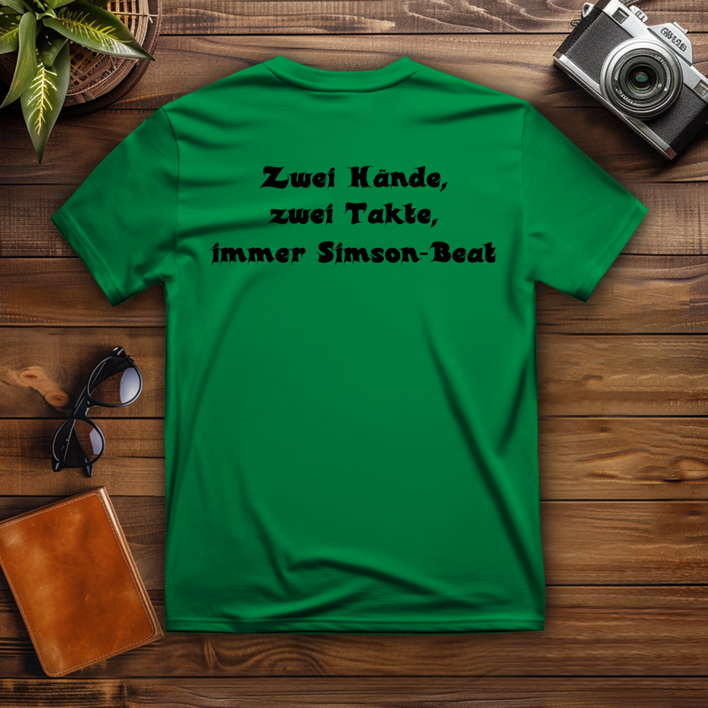 Herren T-Shirt Zwei Hände, zwei Takte – Simson-Beat