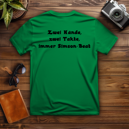 Herren T-Shirt Zwei Hände, zwei Takte – Simson-Beat