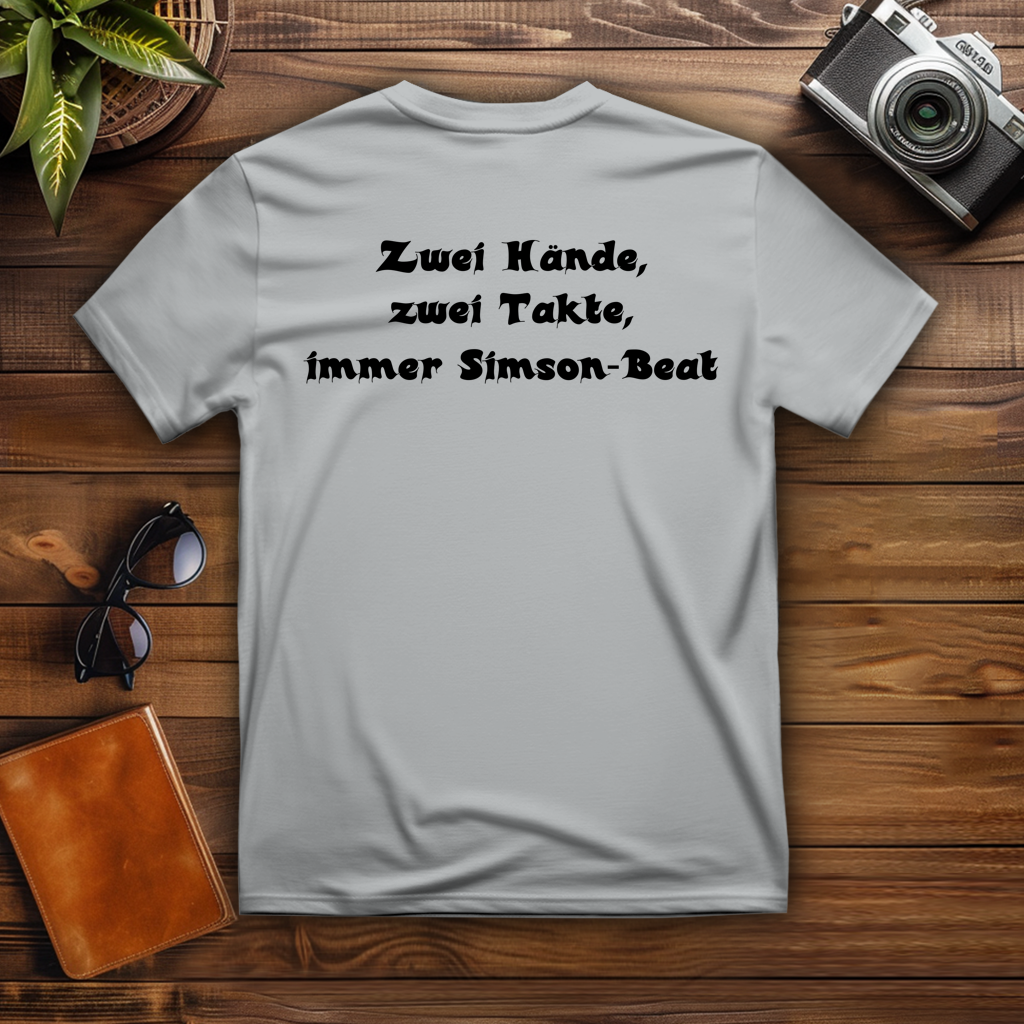 Herren T-Shirt Zwei Hände, zwei Takte – Simson-Beat