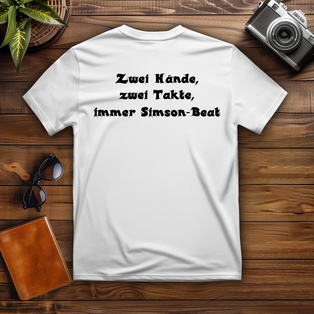 Herren T-Shirt Zwei Hände, zwei Takte – Simson-Beat