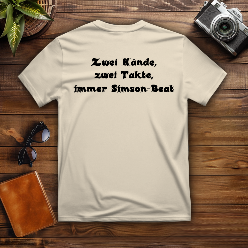 Herren T-Shirt Zwei Hände, zwei Takte – Simson-Beat