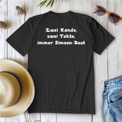 Damen T-Shirt Zwei Hände, zwei Takte – Simson-Beat