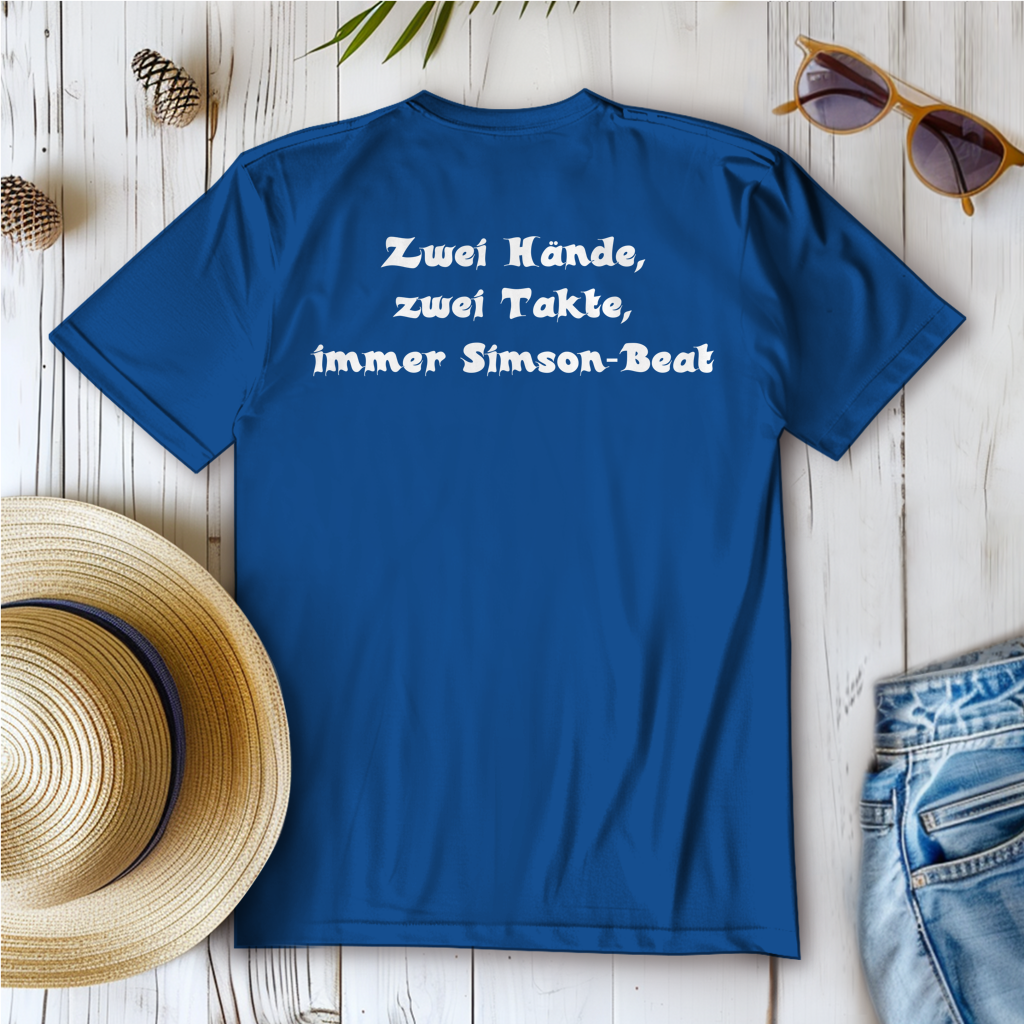 Damen T-Shirt Zwei Hände, zwei Takte – Simson-Beat