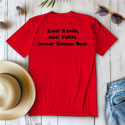 Damen T-Shirt Zwei Hände, zwei Takte – Simson-Beat