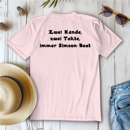 Damen T-Shirt Zwei Hände, zwei Takte – Simson-Beat