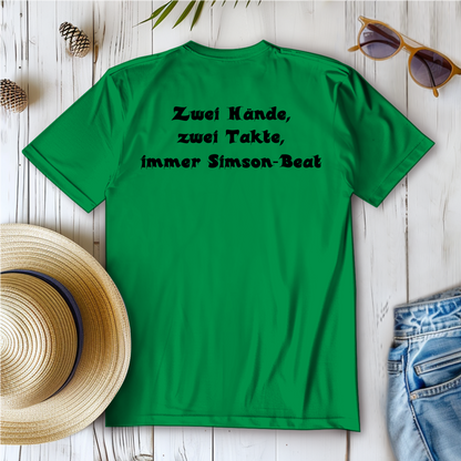 Damen T-Shirt Zwei Hände, zwei Takte – Simson-Beat