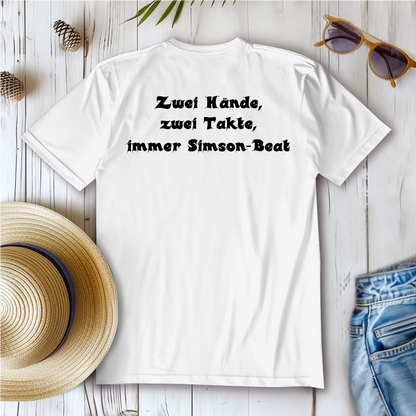 Damen T-Shirt Zwei Hände, zwei Takte – Simson-Beat