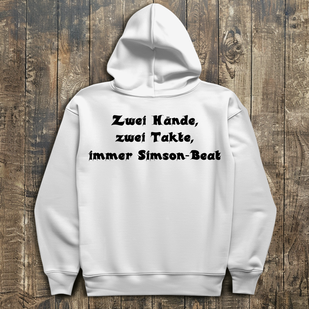 Herren Hoodie Zwei Hände, zwei Takte – Simson-Beat
