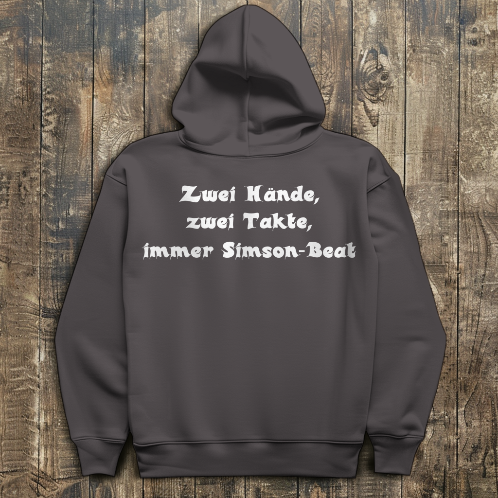 Herren Hoodie Zwei Hände, zwei Takte – Simson-Beat