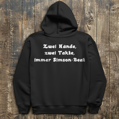 Herren Hoodie Zwei Hände, zwei Takte – Simson-Beat
