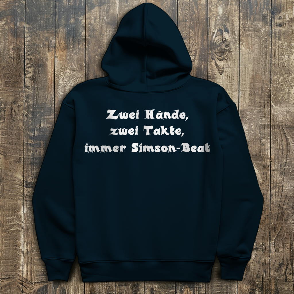 Herren Hoodie Zwei Hände, zwei Takte – Simson-Beat