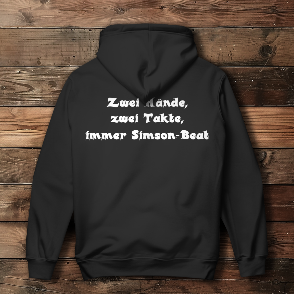 Damen Hoodie Zwei Hände, zwei Takte – Simson-Beat