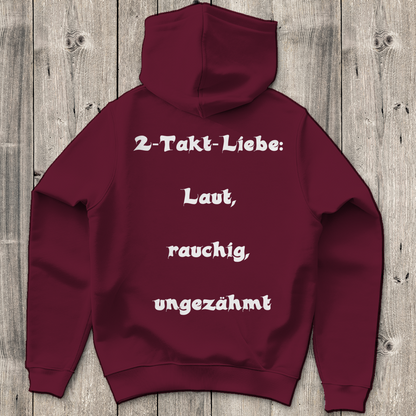 Herren Hoodie 2-Takt-Liebe – Laut, rauchig, ungezähmt