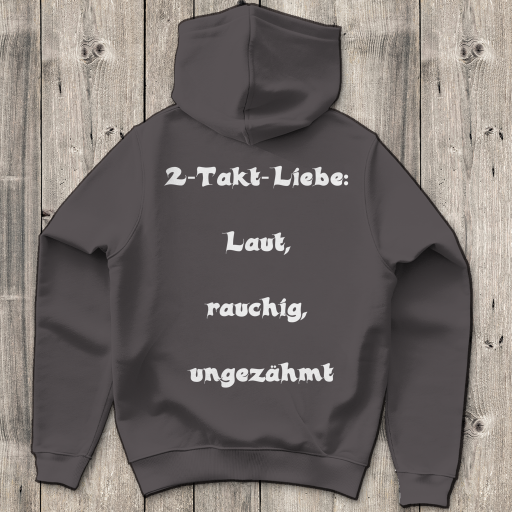 Herren Hoodie 2-Takt-Liebe – Laut, rauchig, ungezähmt