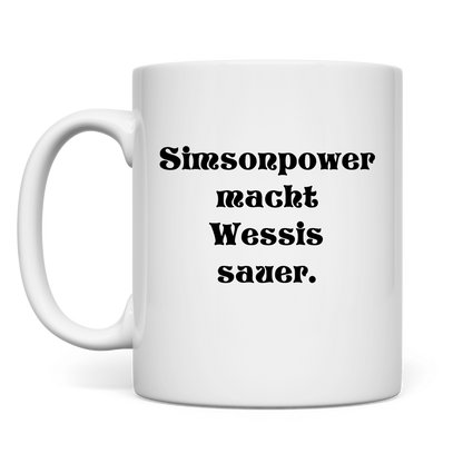Simsonpower macht Wessis sauer. Tasse